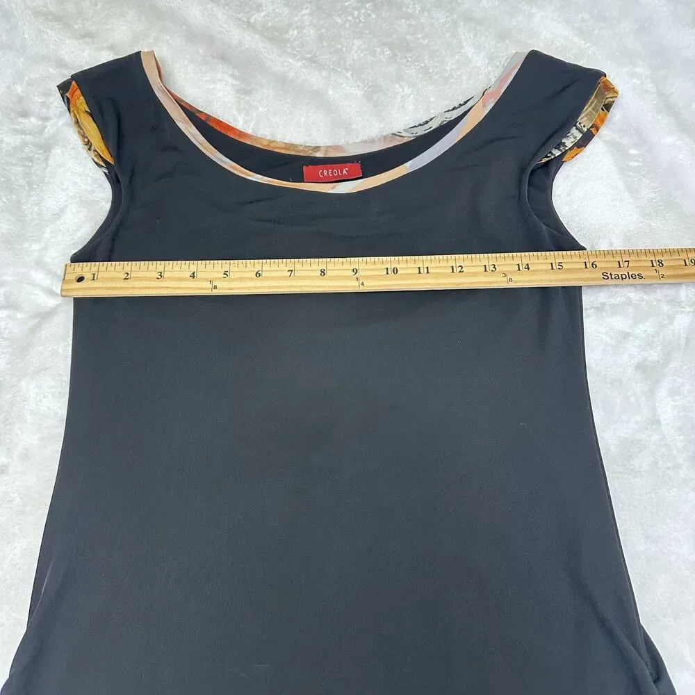 Creola Women's Black Stretch Sleeveless Sheath Dress Sz 6/42